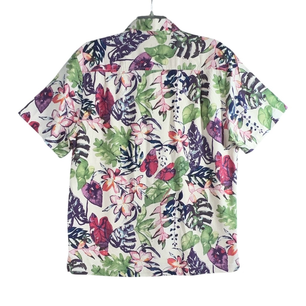 Tommy Bahama Mens Riviera Garden Floral Silk Colorful Hawaiian Camp Shirt Size M - Picture 4 of 7